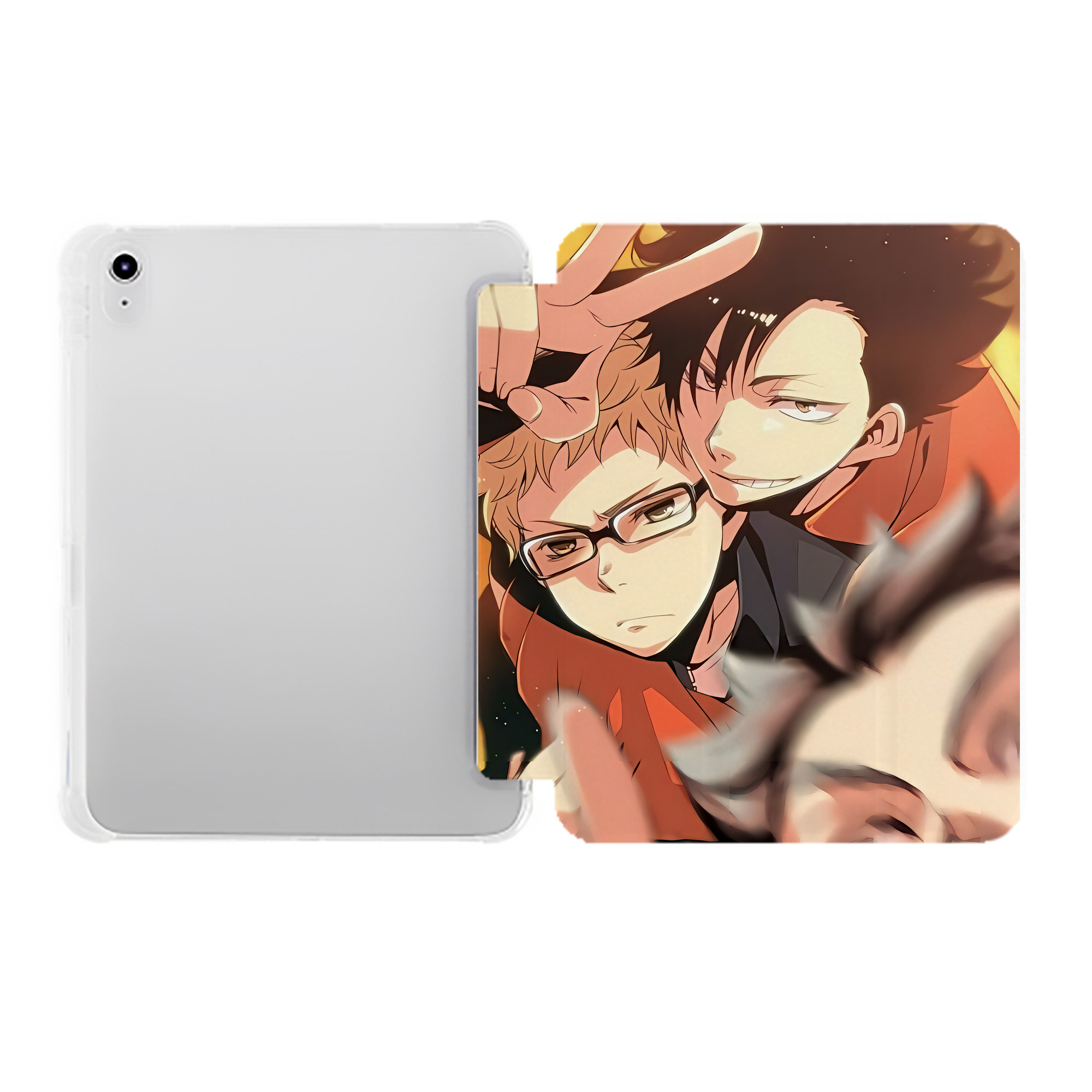 （画像用） ハイキュー!! Haikyu!! IPad ケース ペン収納付き 三つ折りスタンド PUレザー×シリコン 対応機種9.5/10.5/10.9インチ